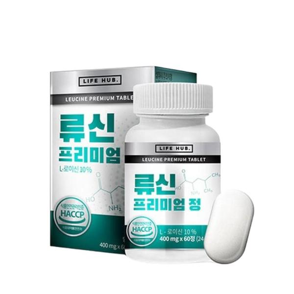 <b>라이프허브</b> <b>라이프허브</b> 류신 프리미엄 400mgX60정(2개월분) 유통기한2025-10-03일