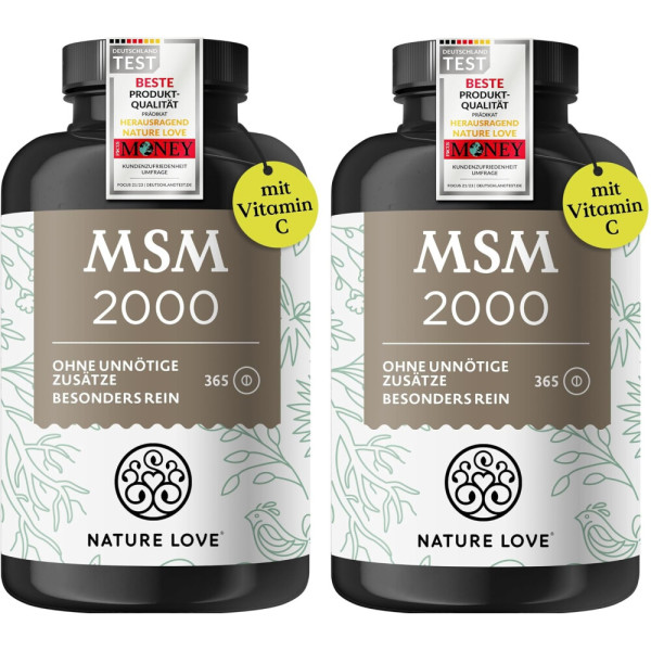 <b>네이처러브</b> MSM 2000mg 365정 2팩 독일 <b>관절</b> 영양제