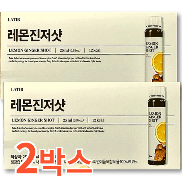 라티브 <b>레몬진저</b>샷 노카페인 따뜻한 몸 건강 천연 에너지부스터