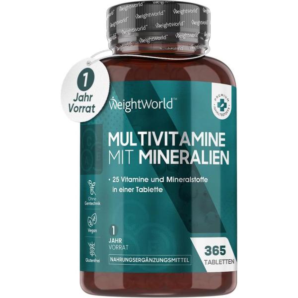 WeightWorld <b>웨이트월드</b> 25종 종합<b>비타민</b> 미네랄 D3 K2 K12 아연 마그네슘 365베지정 Multivitamin  Miner