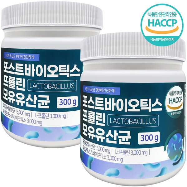 <b>바이탈팜</b> 포스트바이오틱스 프롤린 모유유산균 분말 300g 2개