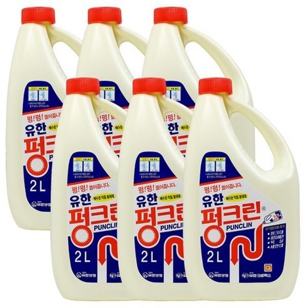 펑크린 유한 펑크린 2L X 6개(1박스) 배수구/변기세정 /뚜러뻥