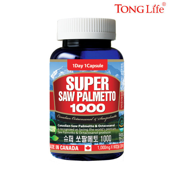 통라이프 통라이프 <b>슈퍼 쏘팔</b>코사놀 1000-2개월-<b>전립선</b>건강+지구력증진도움-1병