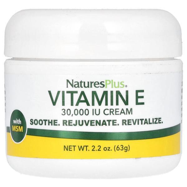<b>NaturesPlus</b> Vitamin E Cream With <b>MSM</b> 30000 IU 2.2 oz (63 g)