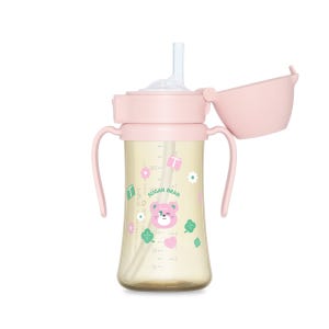 [그로미미X노티드] PPSU 슈가베어 300ml 빨대컵 (스트로베리)