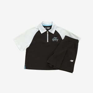[뉴발란스키즈]BASIC ESSENTIAL 소매배색 반팔셋업 NK9YFB205U