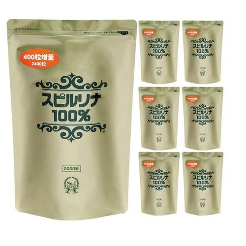 <b>Spirulina</b> <b>스피룰리나</b> 100% 2000캡슐 + 일본산 400캡슐 7봉지