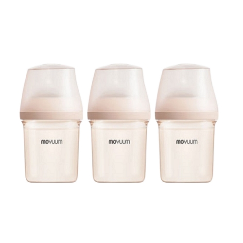 모윰 모브아 PPSU 와이드플러스 베이직 젖병 트리플팩 160ml, 베이지, 1개
