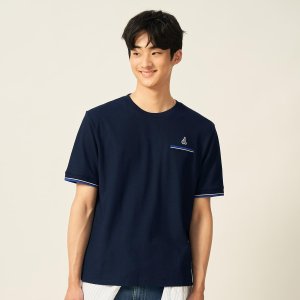 [롯데백화점] 빈폴 멘 [빈폴]허니쿨 포켓 라운드 티셔츠 - 네이비 (BC5442C36R) LE1219285562