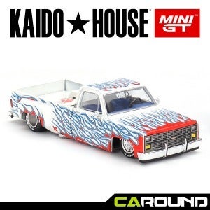 KaidoHouse x 미니지티(KHMG157) 1:64 쉐보레 실버라도 Dually on Fire V2 - 화이트
