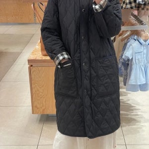 버버리 파크게이트 퀼팅 롱 자켓 블랙 80842091 80945811
