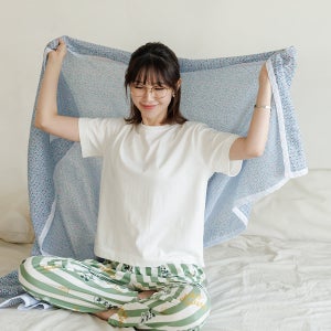 (1+1) 자연풍기포써커인견이불(15종) HLE3001[퍼플,그린,네이비,블랙,원사이즈]