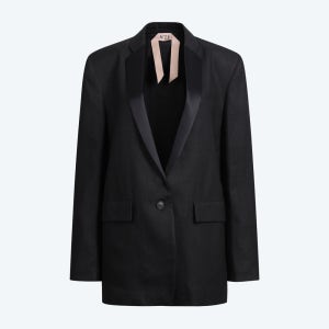 [넘버투애니원]린넨 블랙 자켓 BLACK N2JAM25003BKX