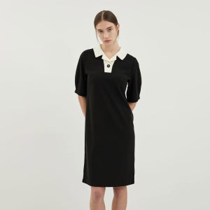 올리비아로렌 카라 배색 원피스 VOCOA4M3341