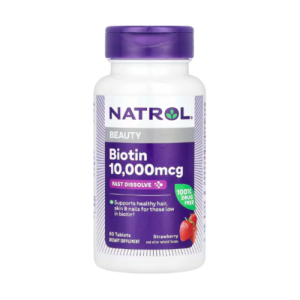 <b>나트롤</b> <b>나트롤</b> 비오틴 <b>뷰티</b> 10000mg 녹여 먹는 딸기맛 60정 <b>헤어</b> <b>스킨</b> <b>네일</b>