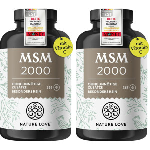 <b>네이처러브</b> MSM 2000mg 365정 2팩 독일 <b>관절</b> 영양제
