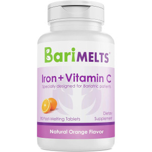 아연BariMelts <b>Iron with Vitamin C</b> 오렌지맛 90정