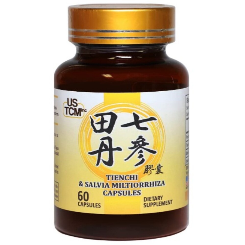 USTCM <b>전칠삼</b> 단삼 500mg 60캡슐 <b>전칠삼 추출물</b> 등 <b>복합물</b>