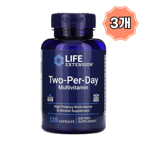 라이프익스텐션 Two per day 투퍼<b>데이 라이프</b>익스텐션 <b>종합</b>비타민 120캡슐 3개세트