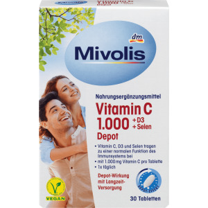 미볼리스 Mivolis 미볼리스 비타민 C 1000 D3 <b>셀레늄</b> 디팟 30정 42g