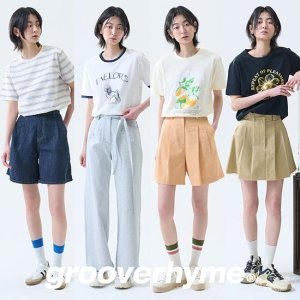 그루브라임 그루브라임 25SS 여성 시그니처 그래픽 코튼100 반팔티셔츠 4종