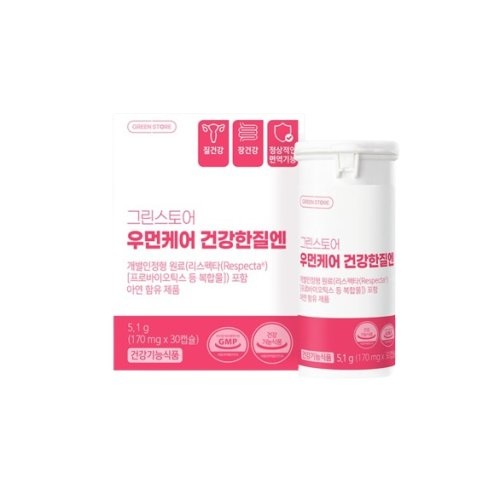 <b>그린스토어</b> 우먼케어 건강한질엔 170mg x 30캡슐, 2개