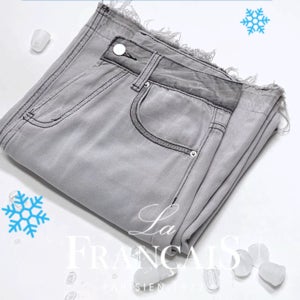 쿨그레이 텐셀 와이드 데님팬츠