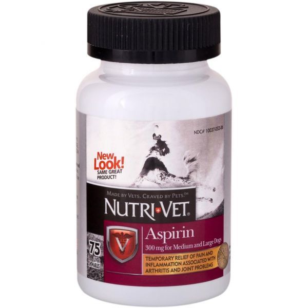 뉴트리벳 <b>아스피린</b> 중대형견용 츄어블 300mg 75ct