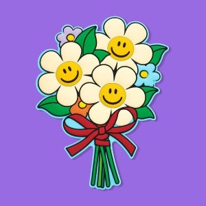 [위글위글] 빅 사이즈 손거울 Blooming