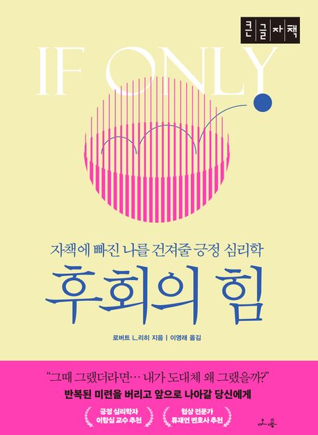 후회의 힘 (큰글자책) (자책에 빠진 나를 건져줄 긍정 심리학)