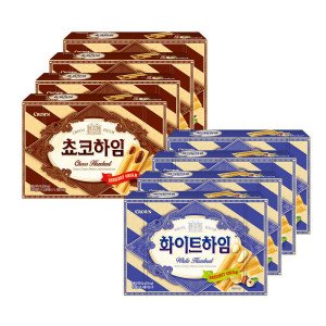 크라운 초코하임 142g 4팩+화이트하임 142g 4팩