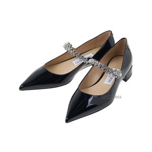 지미추 여성 힐 펌프스 블랙 BING PUMP FLAT PAT BLACK FW24 빙 펌프 팻 132697657