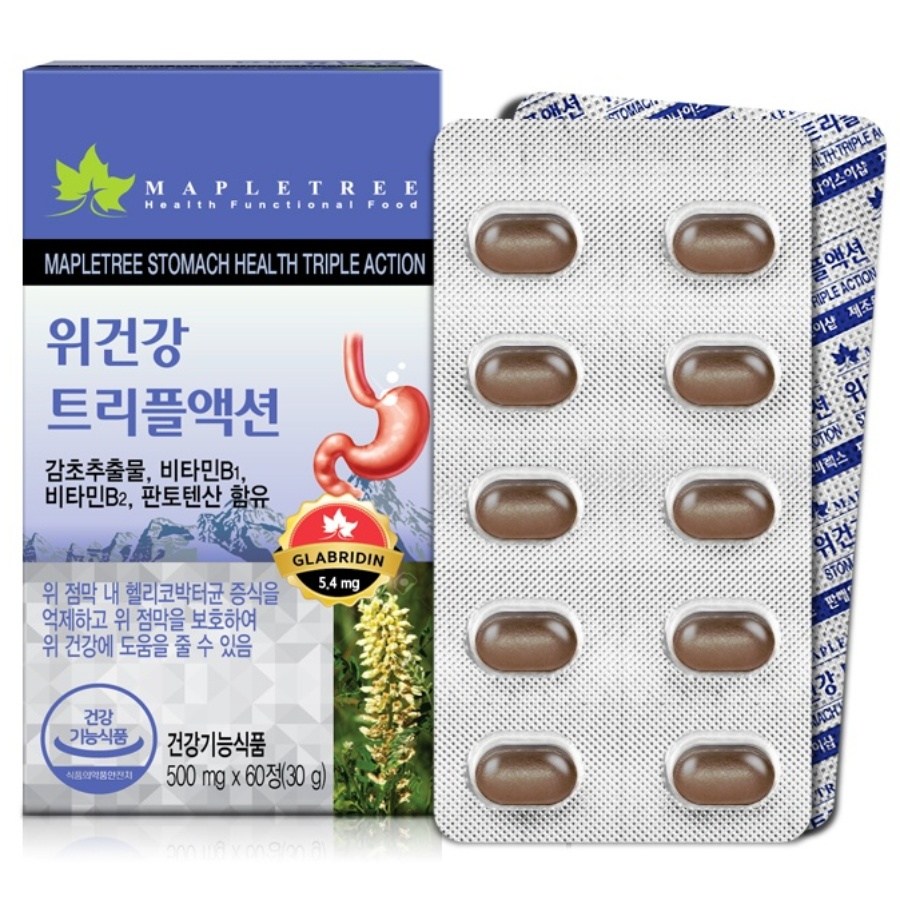 메이플트리 <b>위건강 트리플액션</b> 영양제  60정  1개