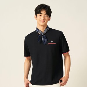 [롯데백화점] 빈폴 멘 [빈폴]허니쿨 포켓 라운드 티셔츠 - 블랙 (BC5442C365) LE1219311093