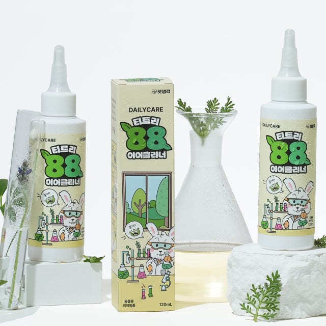 펫생각 티트리88 강아지 귀 세정제 이어클리너 120ml