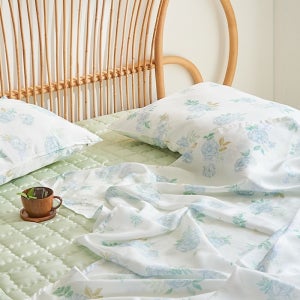 아모네 네이비 풍기인견 여름 홑이불/세트(SS)(Q)