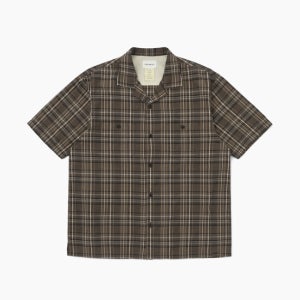 카키스 Madras Check S/S Shirt Black