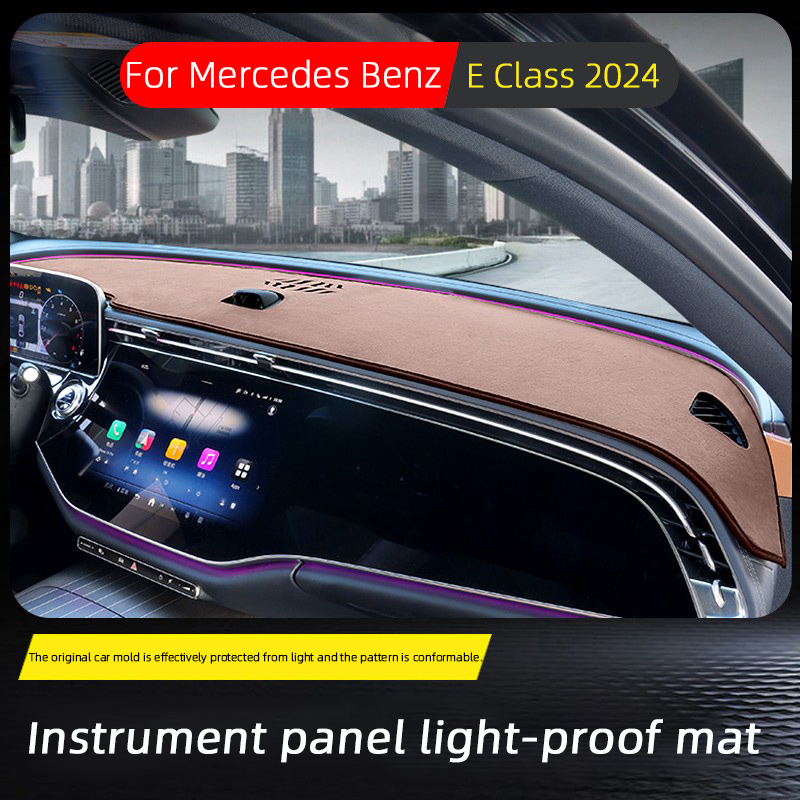 메르세데스 벤츠 E 클래스 E300 <b>E400</b> W214 2024 용, 자동차 계기판 차광 매트, 대시 미끄럼 방지 <b>썬</b> 쉐이드 패드, 자동차 액세서리