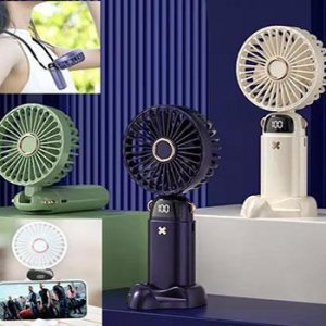 LED 5단 넥밴드 선풍기 탁상겸용 휴대용 손선풍기 1개 (1 개부터 구매가능)(1 개-샘플구매 가능.)
