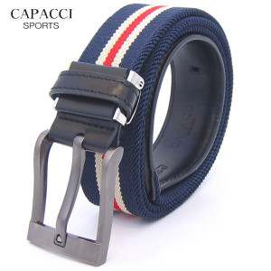 가파치 capacci 소가죽 스판 캐주얼 벨트 남자 남성 골프 청바지 벨트 2개 사면