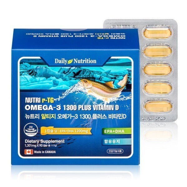 <b>DailyNutrition</b> 뉴트리 오메가3 코큐텐/ 코엔자임 큐텐 Q10 <b>비타민E</b>