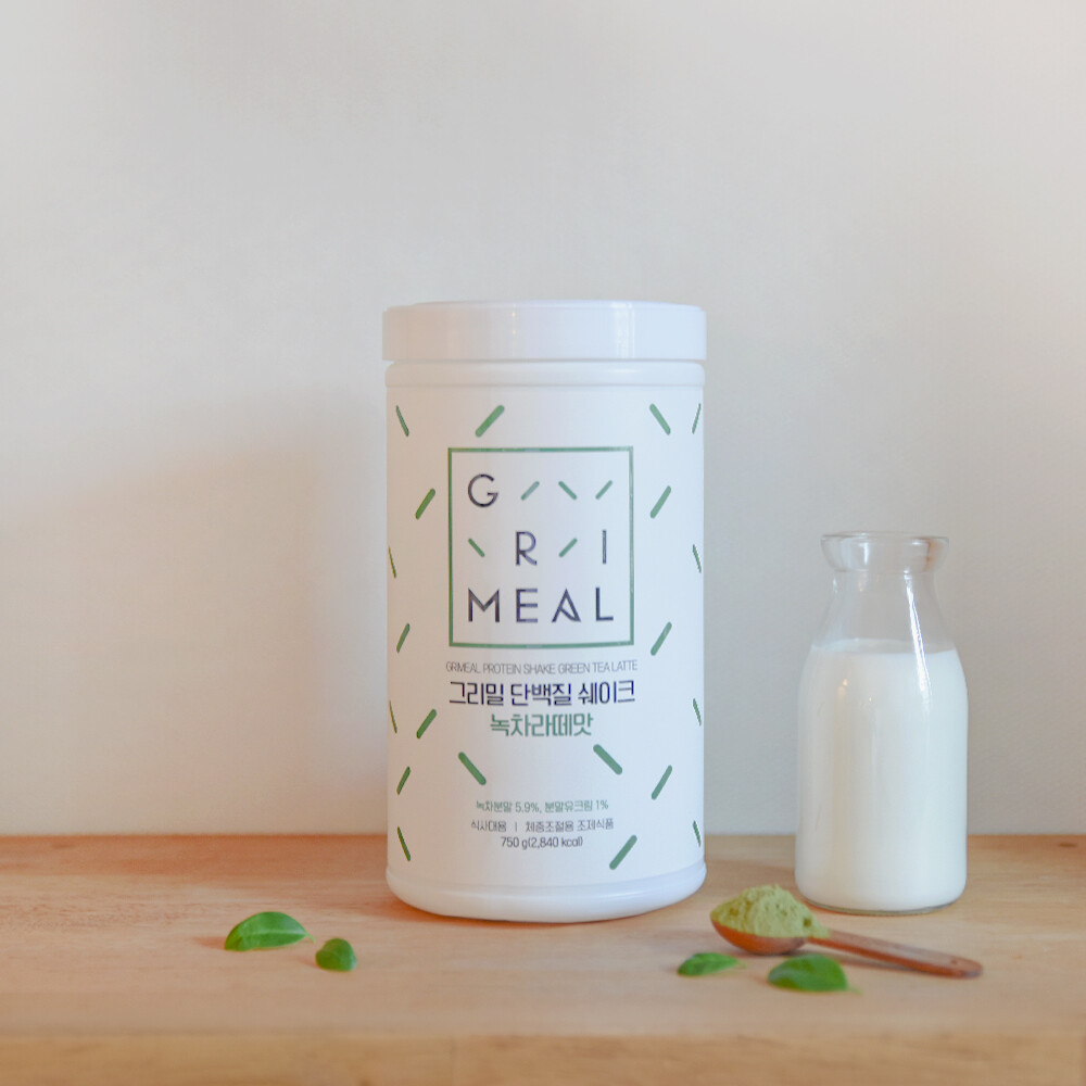 그리밀 단백질쉐이크 다이어트 식사대용 녹차라떼맛 750g / 2개 이상 구매시 10% 추가할인
