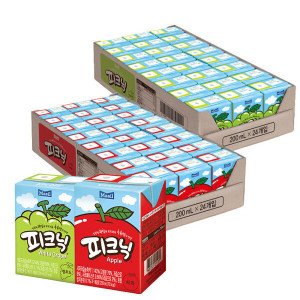 매일유업 피크닉 사과 200ml 24팩 + 청포도 200ml 24팩