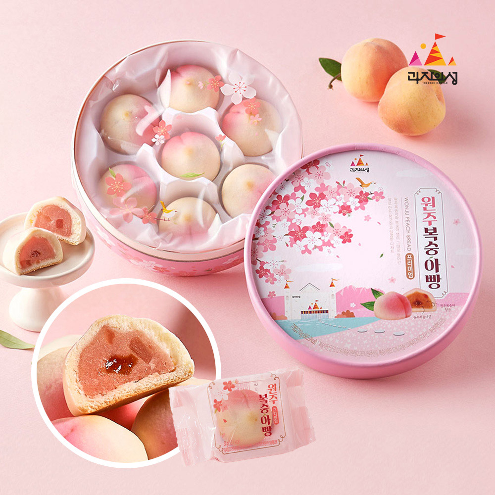 원주 복숭아빵 화과자 디저트빵