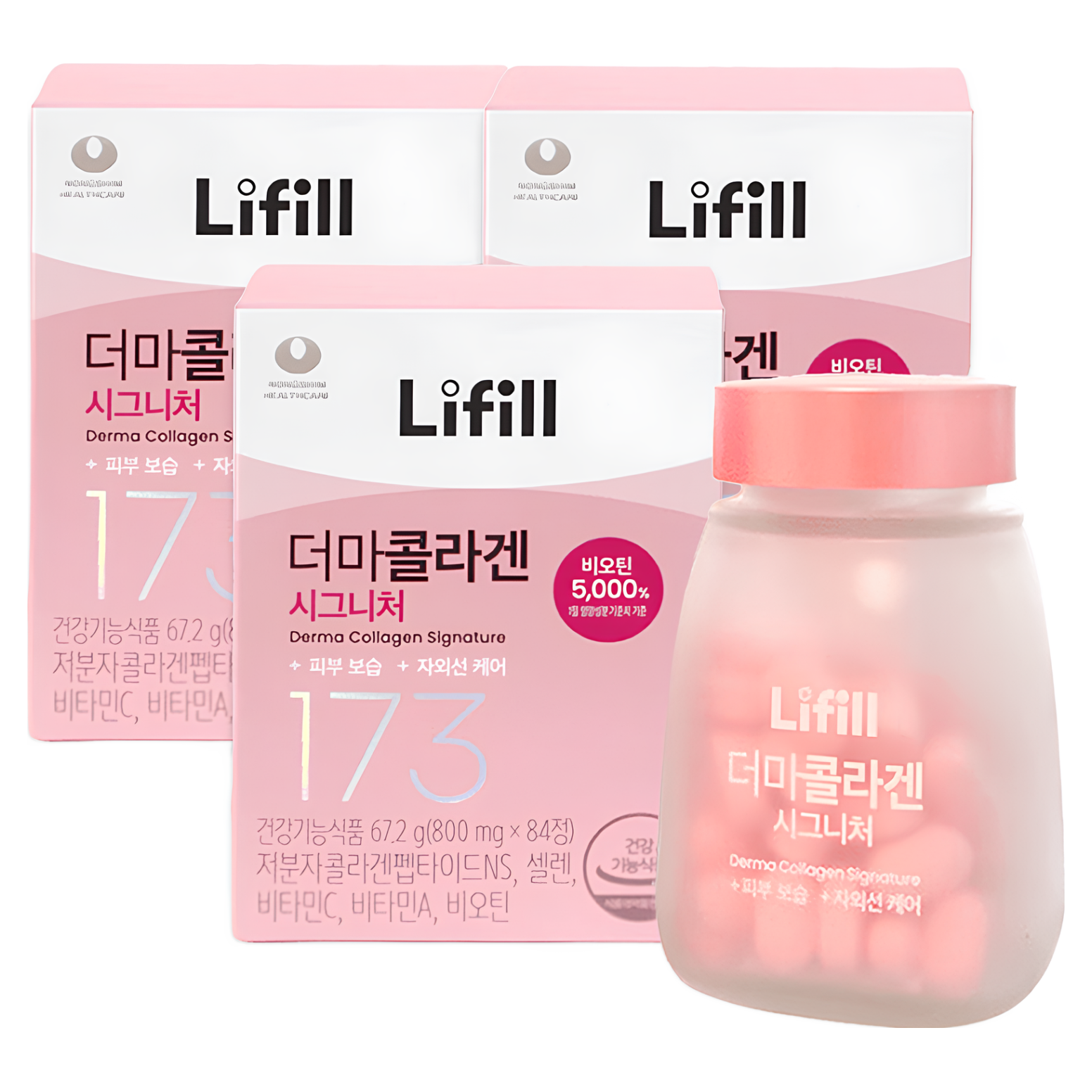라이필 더마콜라겐 시그니처 <b>농심</b> 초저분자 어린피쉬콜라겐 <b>피부</b>보습 영양제  84정  3박스