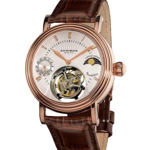 아크리보스24 브라운 레더 스트랩 투르비용 남성 시계 아크리보스 Men s Watch 6010025068