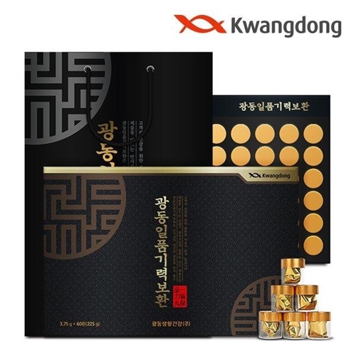 광동 일품 기력보환 녹용 홍삼 환 타입 15가지 전통원료 추석 부모님 선물 60환  225g  1박스