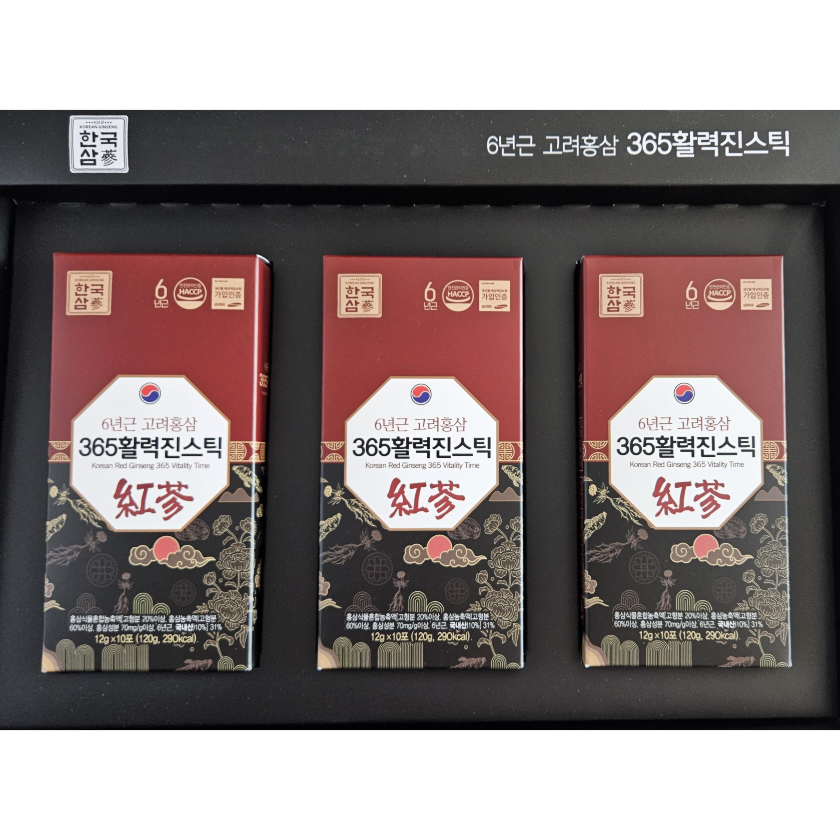 힐로브 한국삼 <b>6년근 고려홍삼</b> 365활력진<b>스틱</b> <b>12g</b> * 30포 홍삼<b>스틱</b>  30개