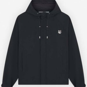 메종키츠네 M 그레이 폭스헤드 나일론 후드 집업 블랙 LM02228 WQ4019 P199 GRAY FOXHEAD 패치 CRISPY 윈드브레이커 크리스피 LM02228WQ4019