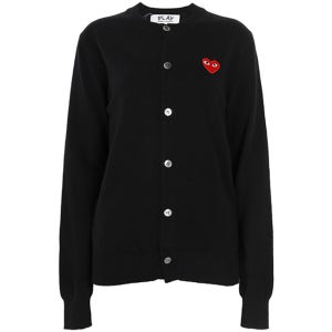 꼼데가르송 25SS 블랙 하트 로고 울 카디건 AX-N007-051-1